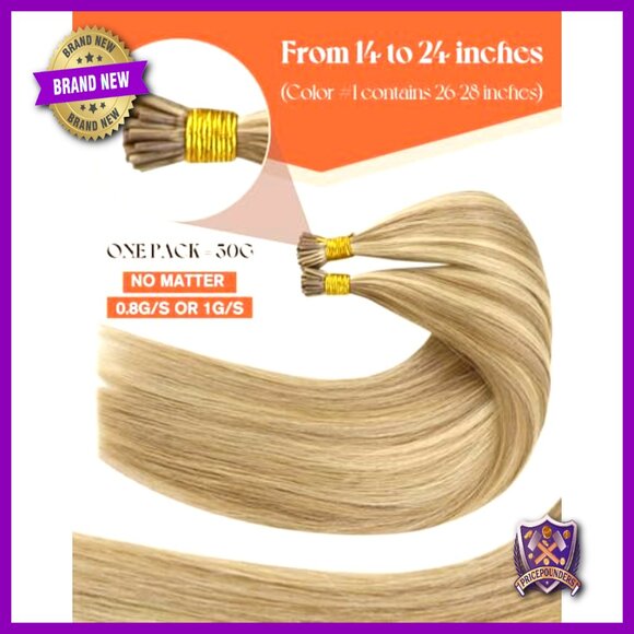 22 Inch I-Tip Human Hair Extensions for Volume Length Party Wear